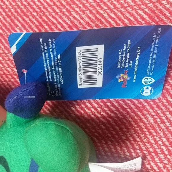 DC Comics Justice League ''The Riddler" 7 Inch Plush Doll - Picture 10 of 10